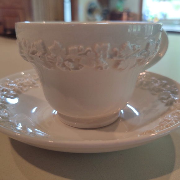 Wedgewood Queensware white bone china cup and saucer - Picture 3 of 5